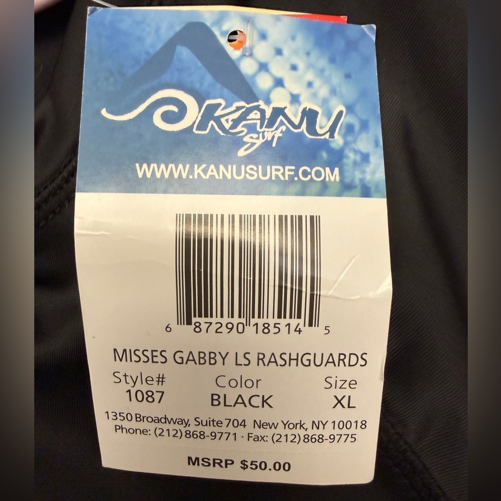 Kanu Surf MISSES GABBY Long Sleeve  RASHGUARDS - black - size XL - Picture 4 of 6